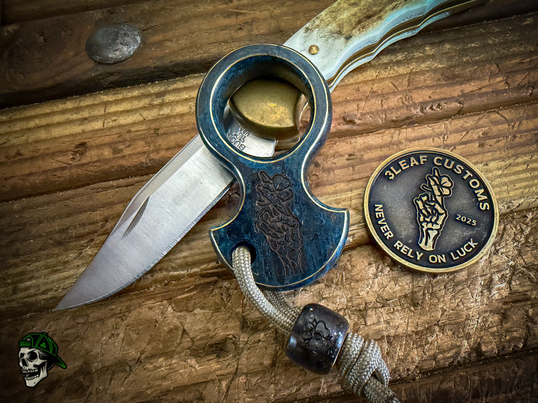 Handmade No Luck Charm w/Patina & Regrind (w/bead)