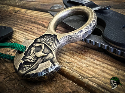 V2 No Luck Charm w/ 3D 3LC Skull & Rock Work Finish