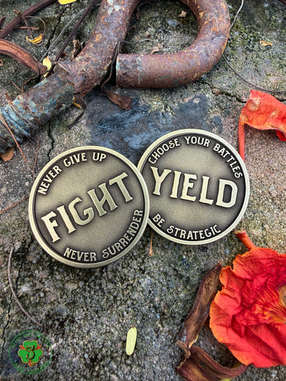 "Fight/Yield" Decision Coin