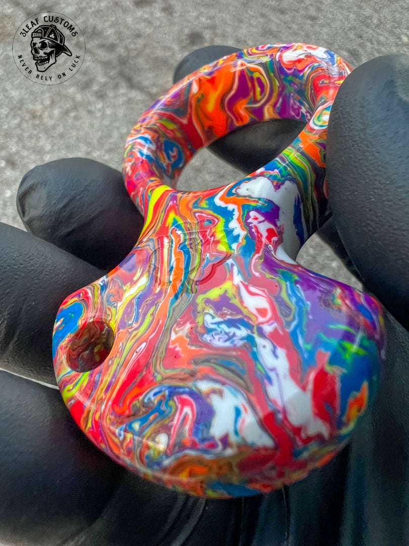 "Color Explosion" No Luck Charm & Bead ('Burnt End')