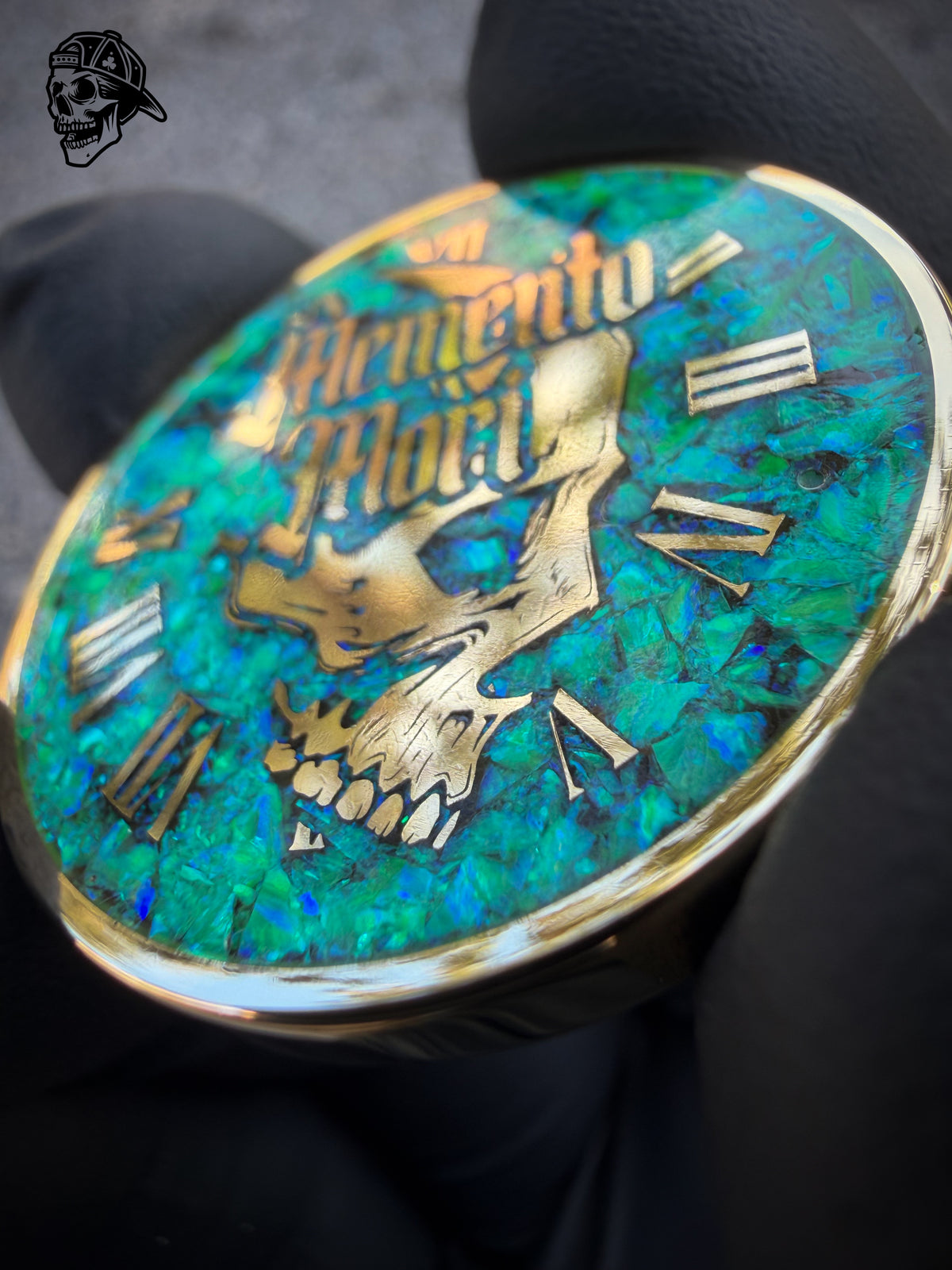 Nuclear Green Opal & Brass Memento Coin (UV Reactive)