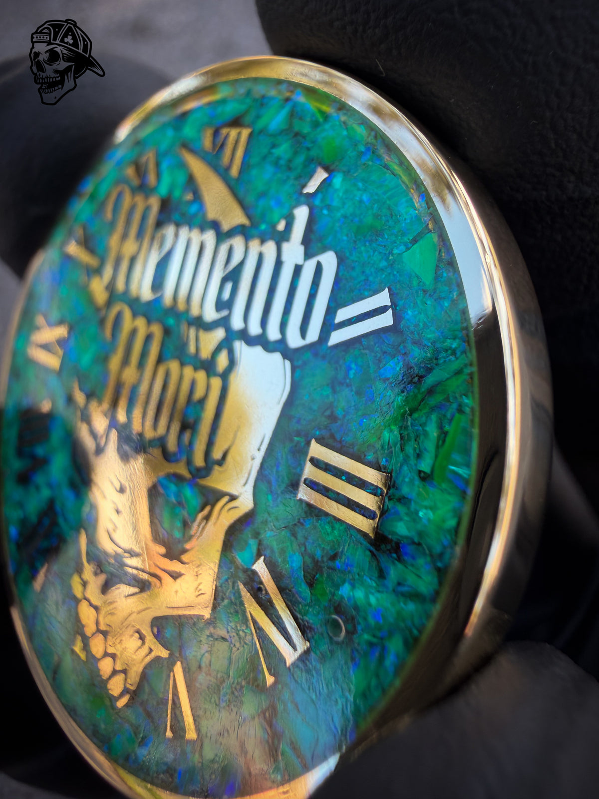 Nuclear Green Opal & Brass Memento Coin (UV Reactive)