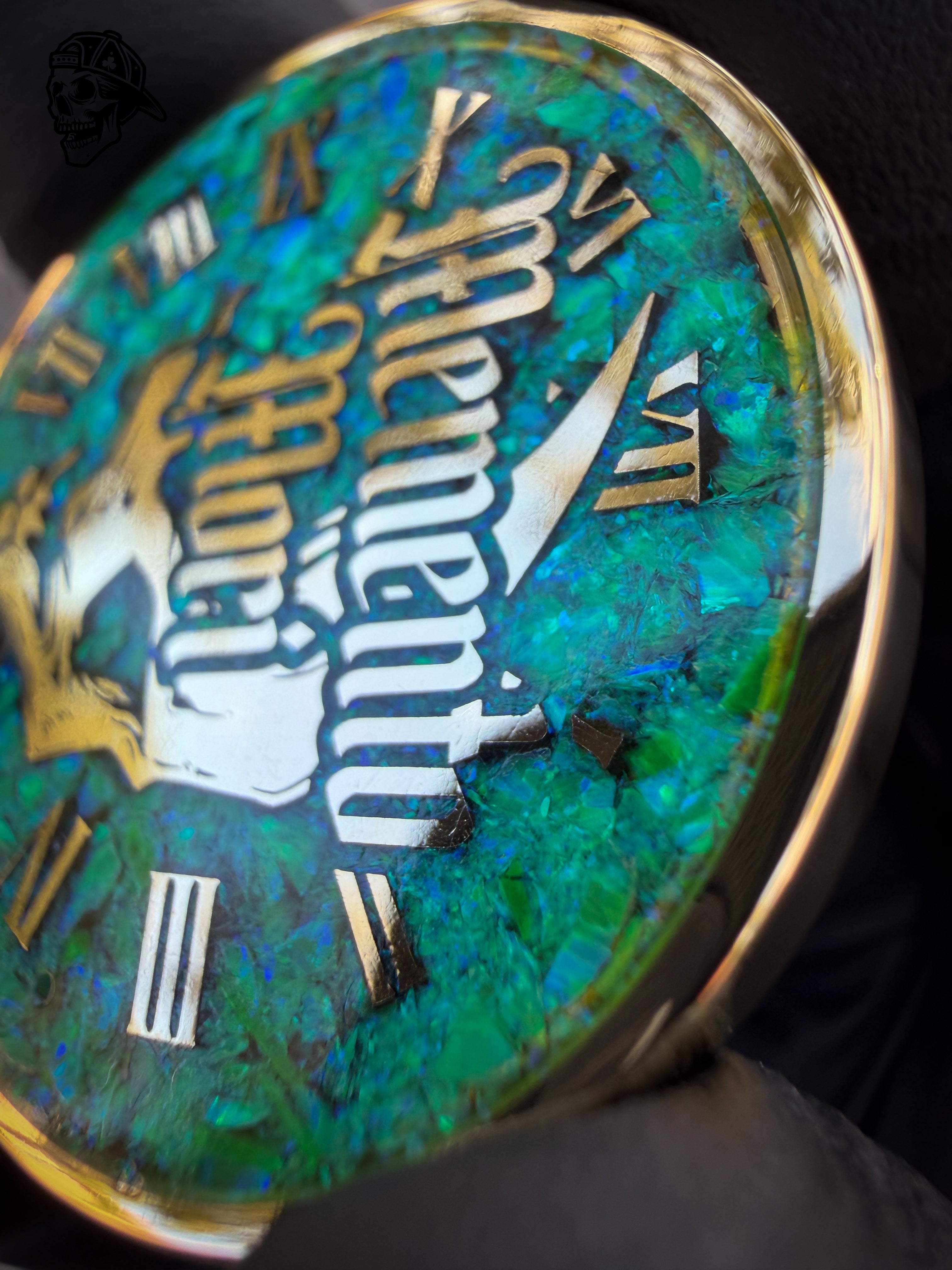 Nuclear Green Opal & Brass Memento Coin (UV Reactive)