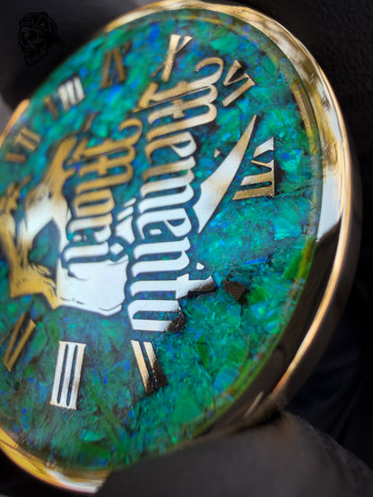 Nuclear Green Opal & Brass Memento Coin (UV Reactive)