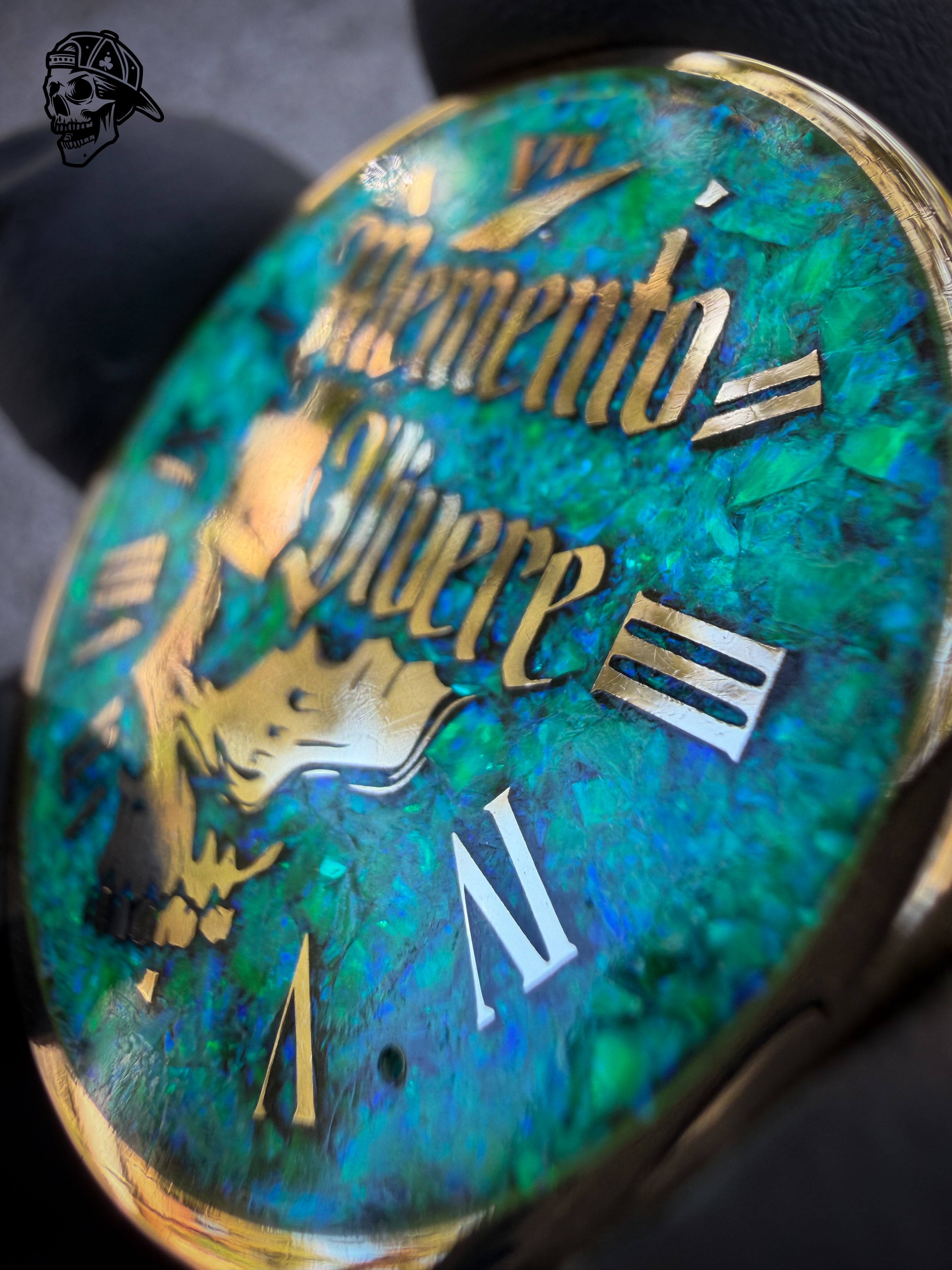 Nuclear Green Opal & Brass Memento Coin (UV Reactive)