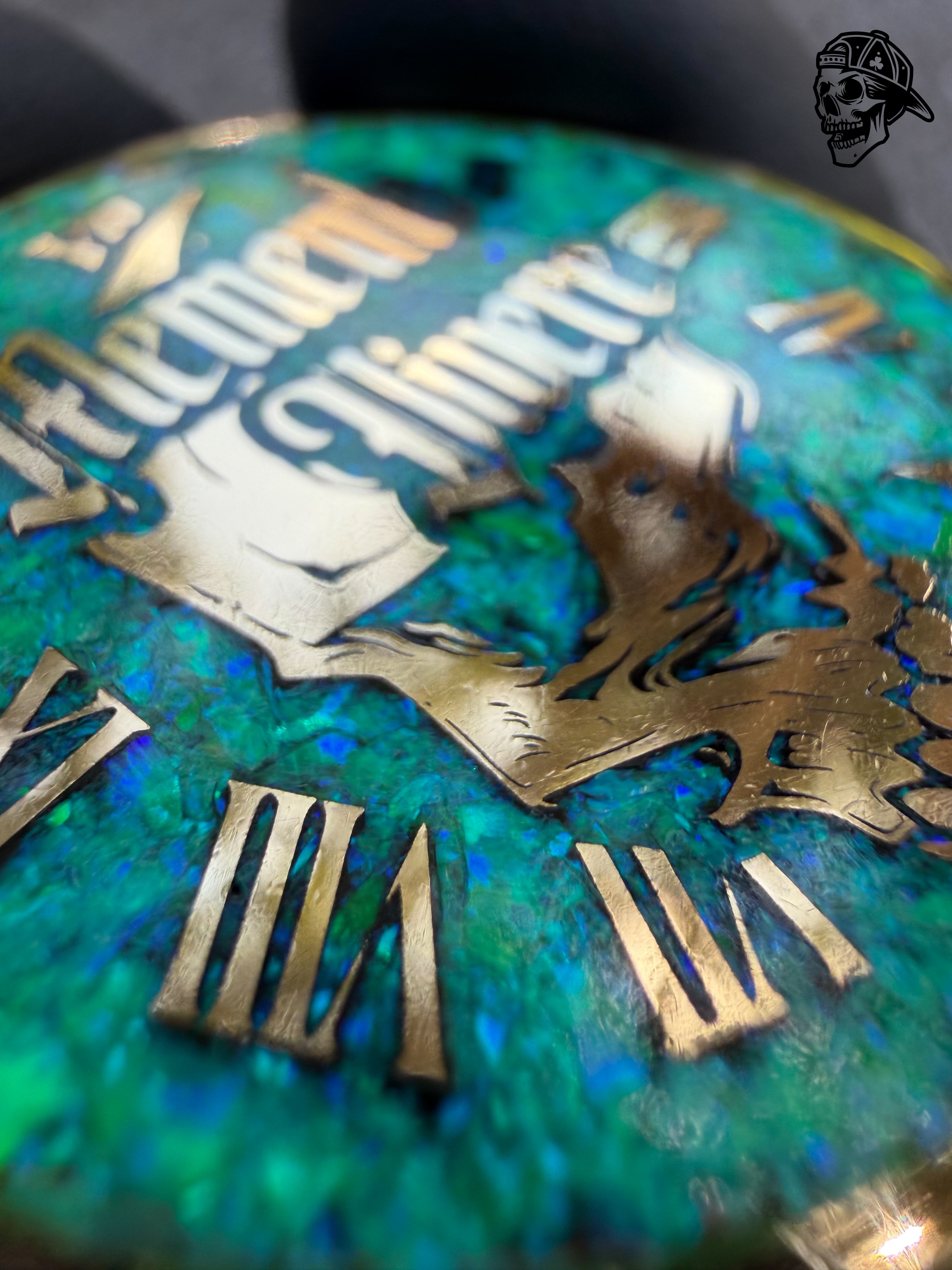Nuclear Green Opal & Brass Memento Coin (UV Reactive)