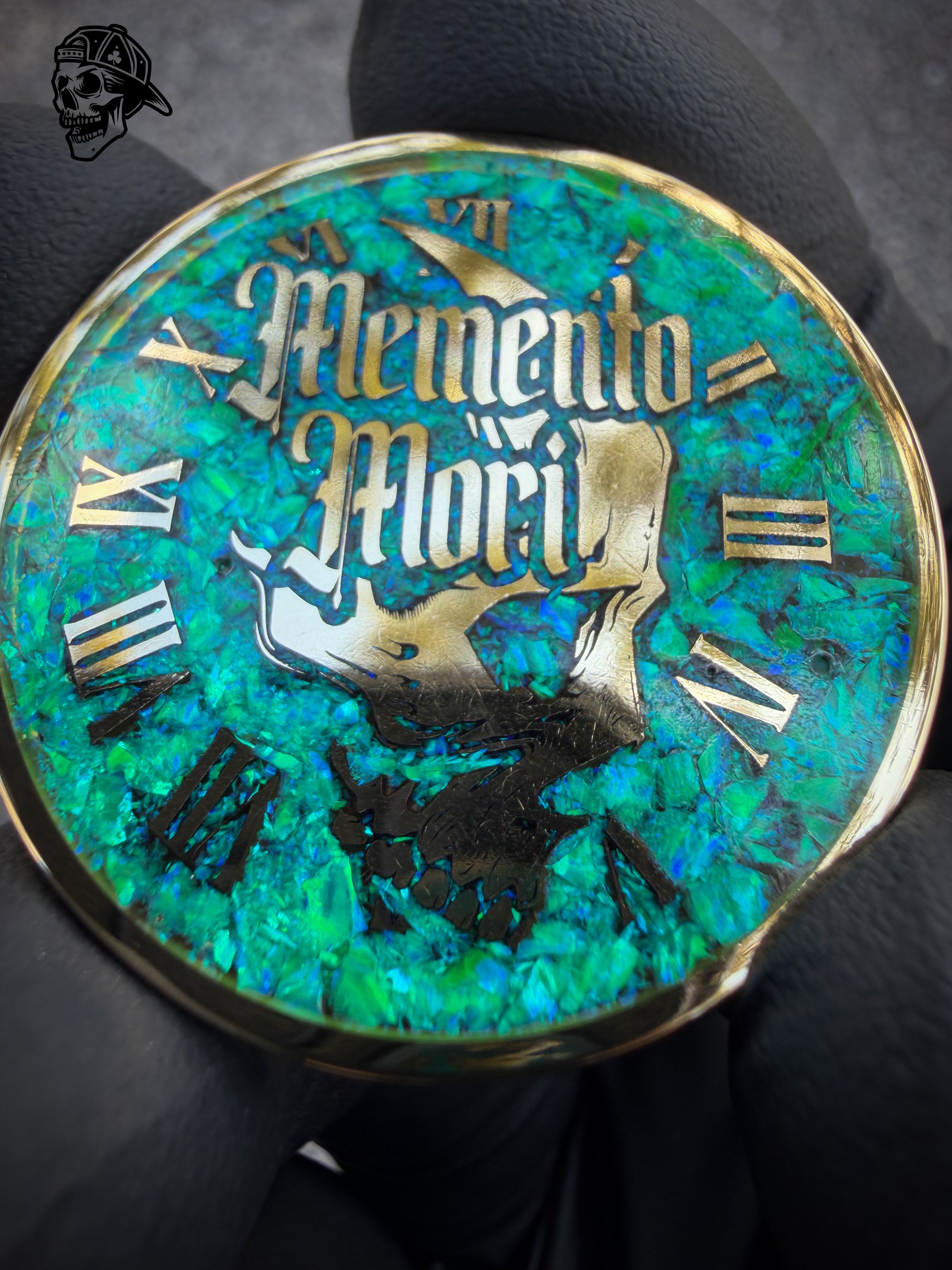 Nuclear Green Opal & Brass Memento Coin (UV Reactive)
