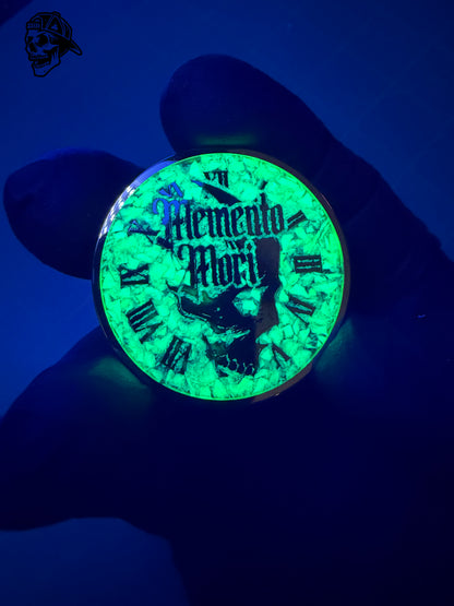 Nuclear Green Opal & Brass Memento Coin (UV Reactive)