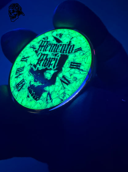 Nuclear Green Opal & Brass Memento Coin (UV Reactive)