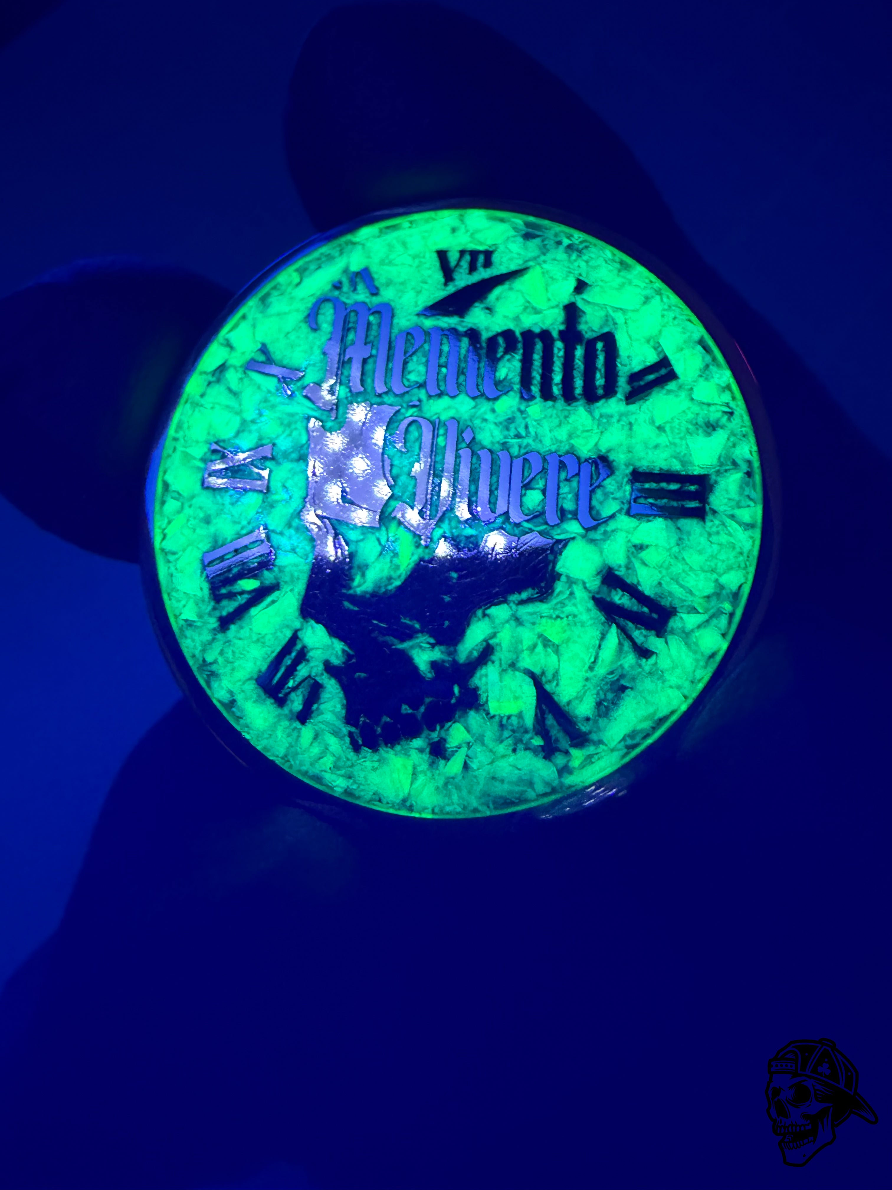Nuclear Green Opal & Brass Memento Coin (UV Reactive)