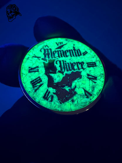 Nuclear Green Opal & Brass Memento Coin (UV Reactive)