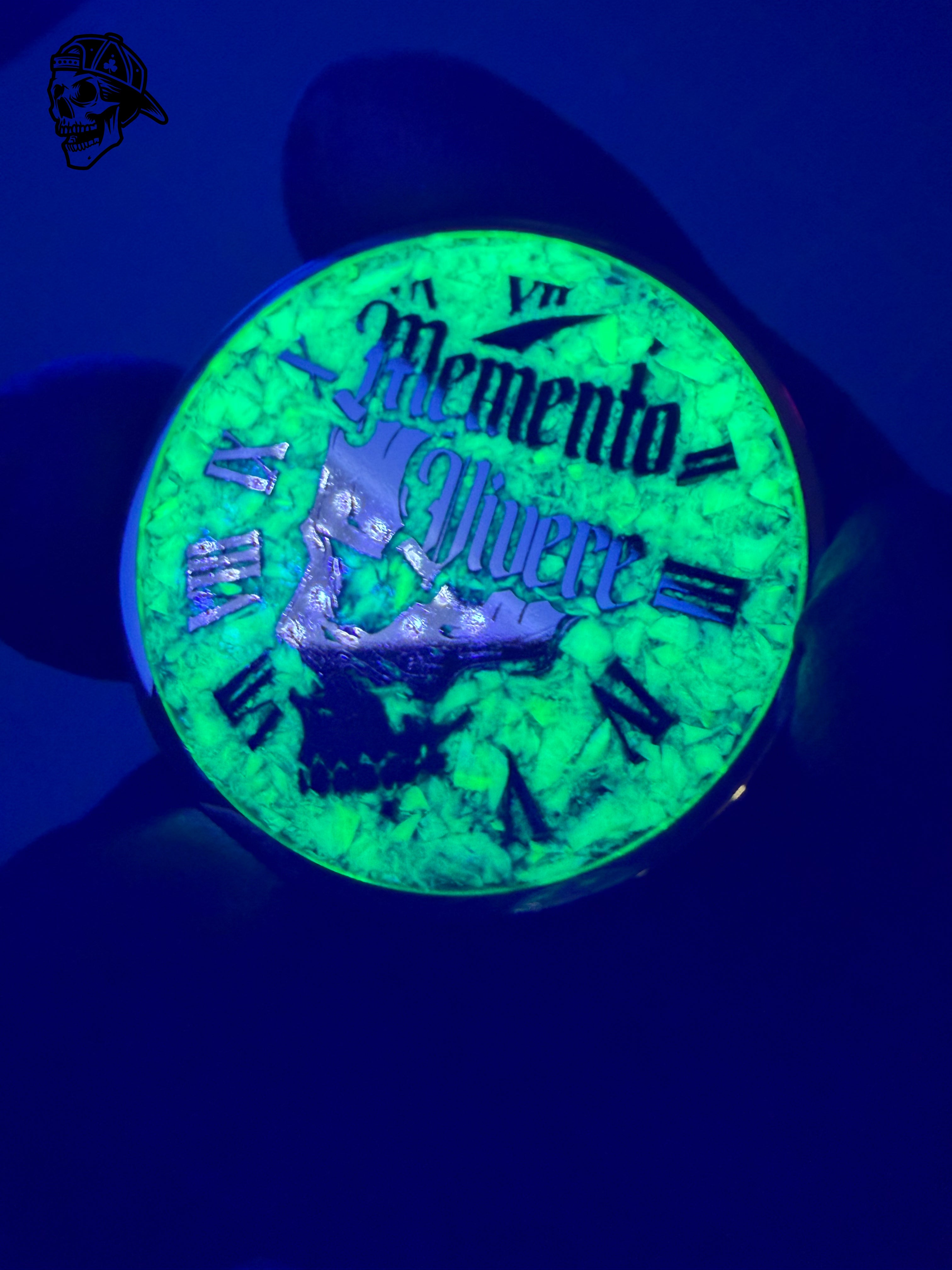 Nuclear Green Opal & Brass Memento Coin (UV Reactive)