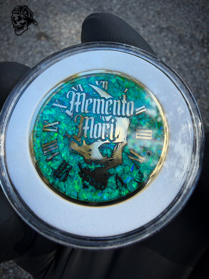 Nuclear Green Opal & Brass Memento Coin (UV Reactive)