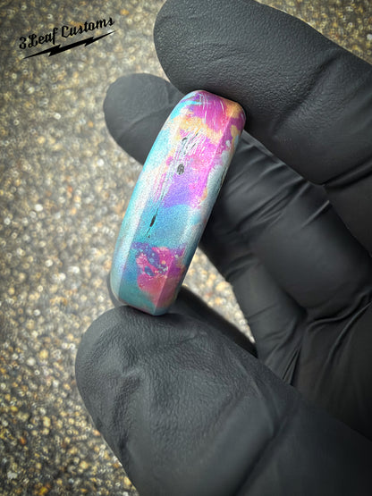 One-off Vented Aluminum No Luck Charm (Splatter Anodized)