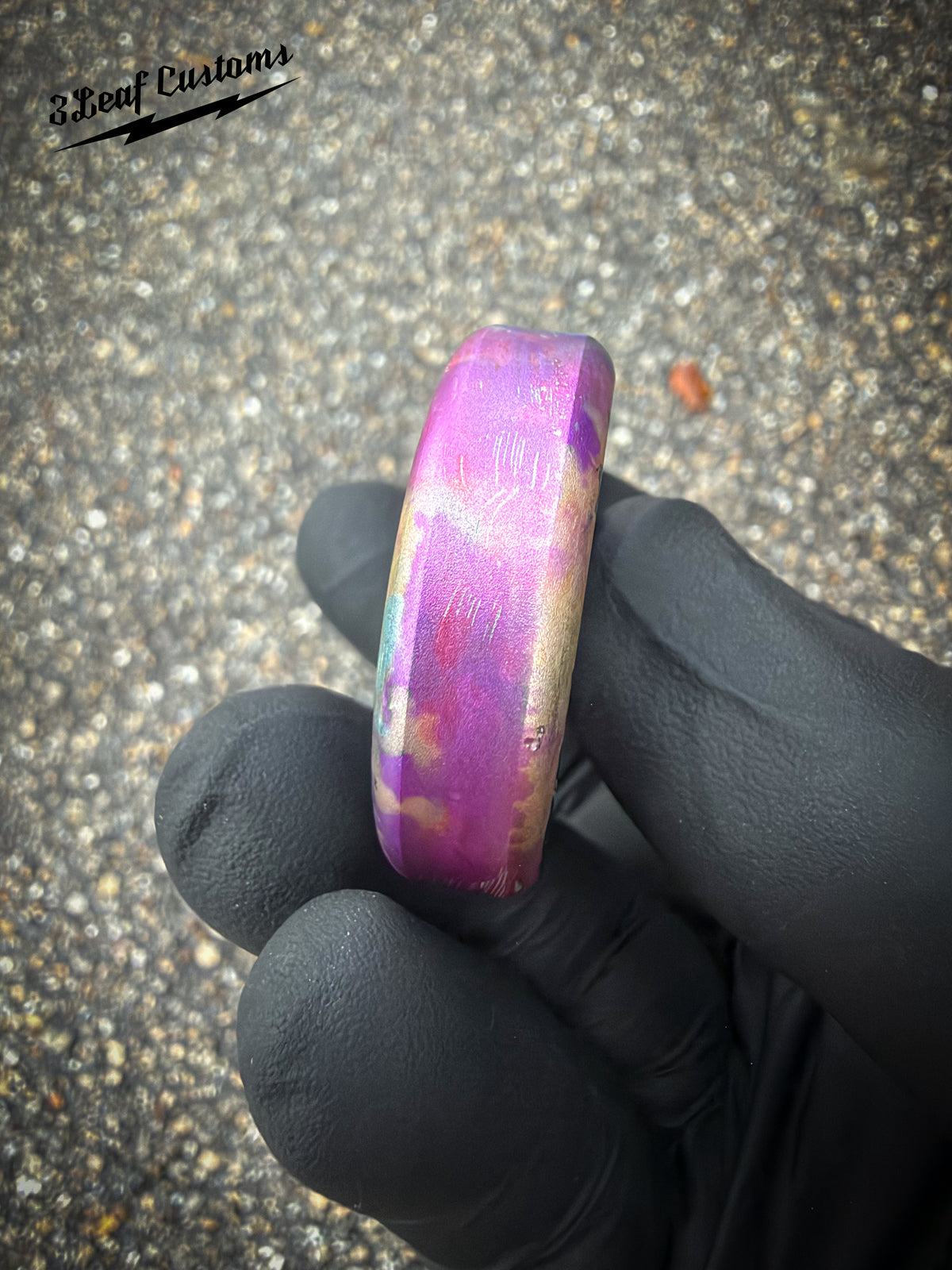 One-off Vented Aluminum No Luck Charm (Splatter Anodized)