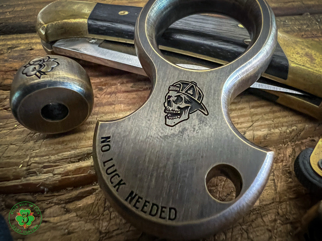 Handmade No Luck Charm & Bead - Distressed Satin