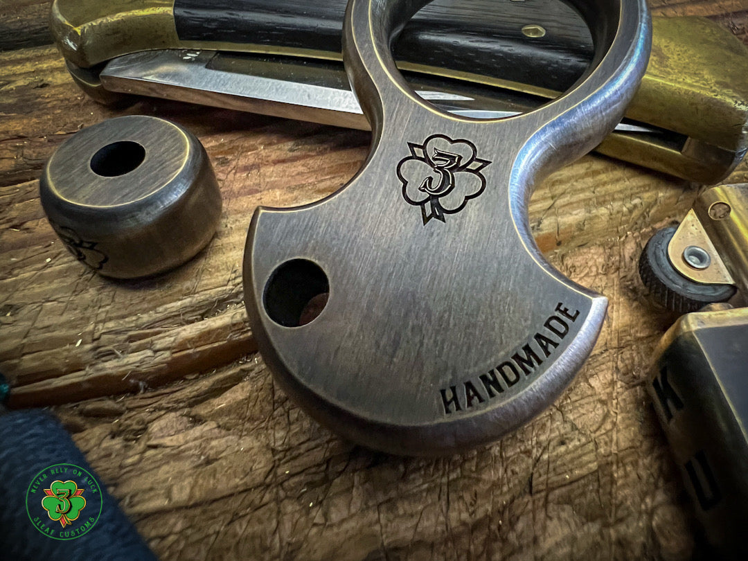 Handmade No Luck Charm & Bead - Distressed Satin