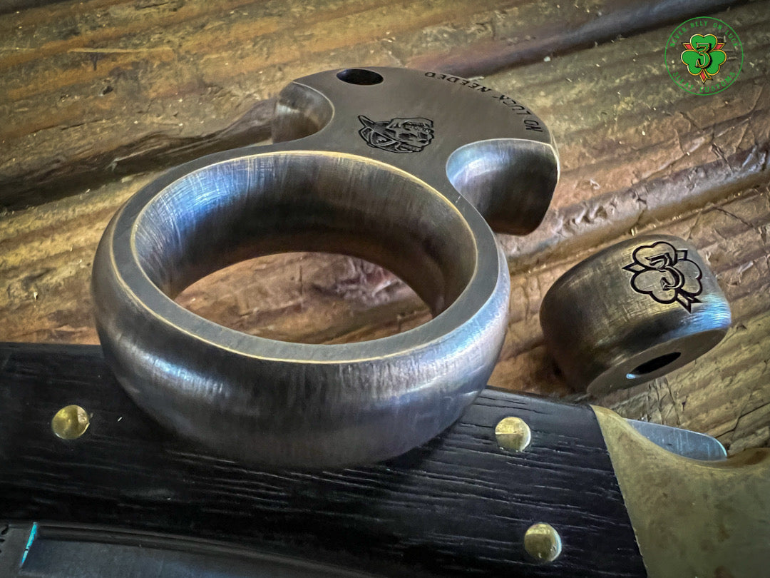 Handmade No Luck Charm & Bead - Distressed Satin