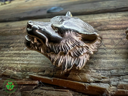 Hand Rubbed "Monster Within" Werewolf Bead (Naked Brass)