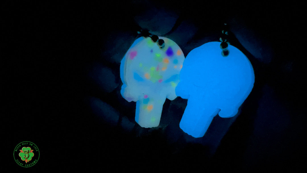 Night Vision Skull Keychains