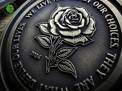 "Live & Die by Your Choices" Challenge Coins