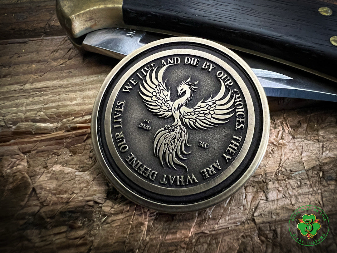 "Live & Die by Your Choices" Challenge Coins