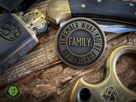 "Family" Challenge Coin- Brass or Titanium