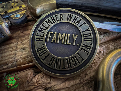 "Family" Challenge Coin- Brass or Titanium