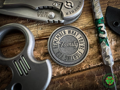 "Family" Challenge Coin- Brass or Titanium