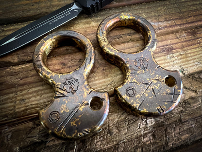 Scarred & Bruised- Std Thickness CNC Brass No Luck Charm