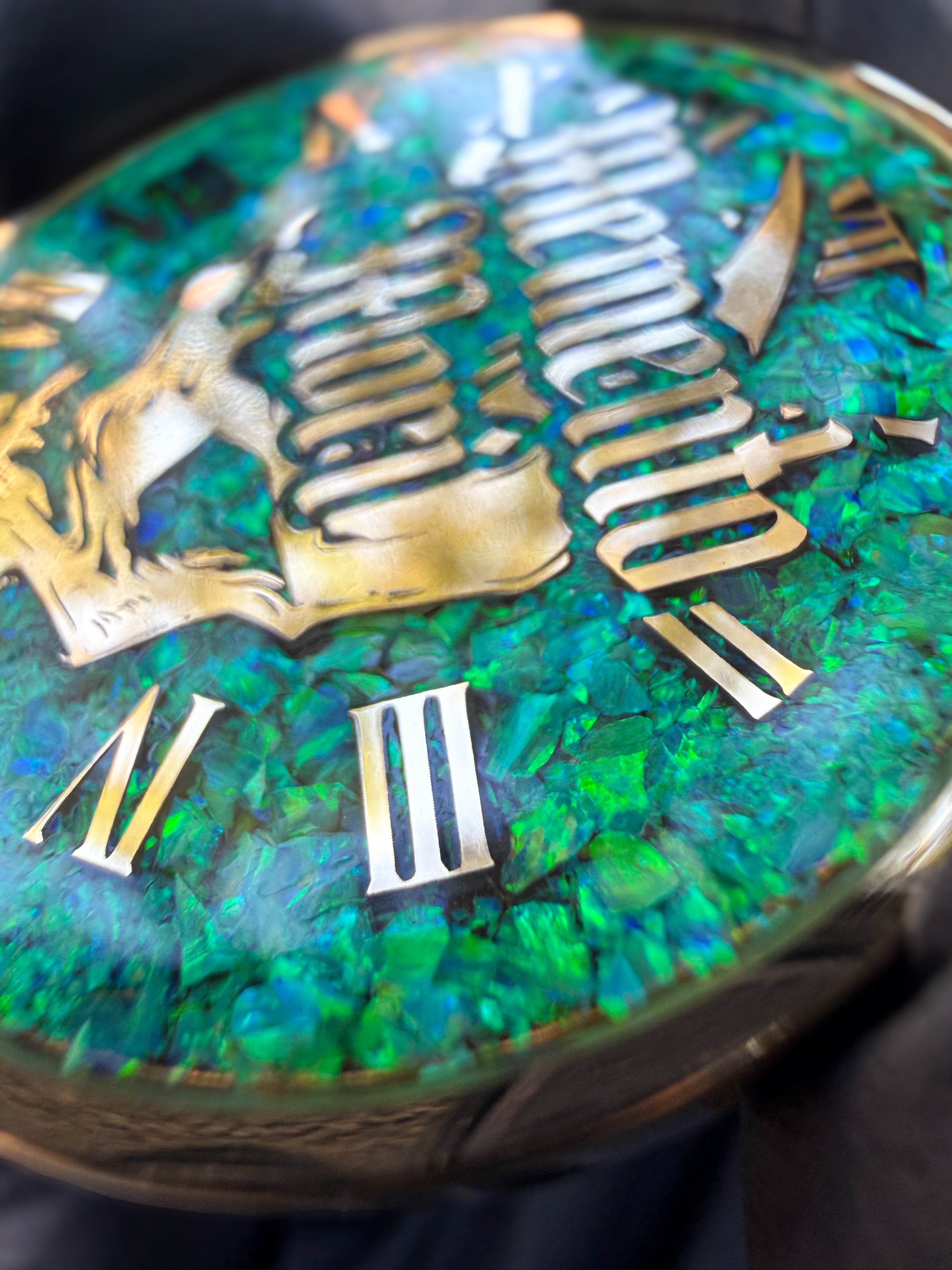 Memento Mori/Vivere Challenge Coin w/Nitro Green Opal inlay