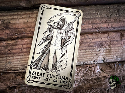 Handmade Brass Helmet Cards
