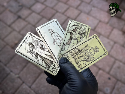 Handmade Brass Helmet Cards