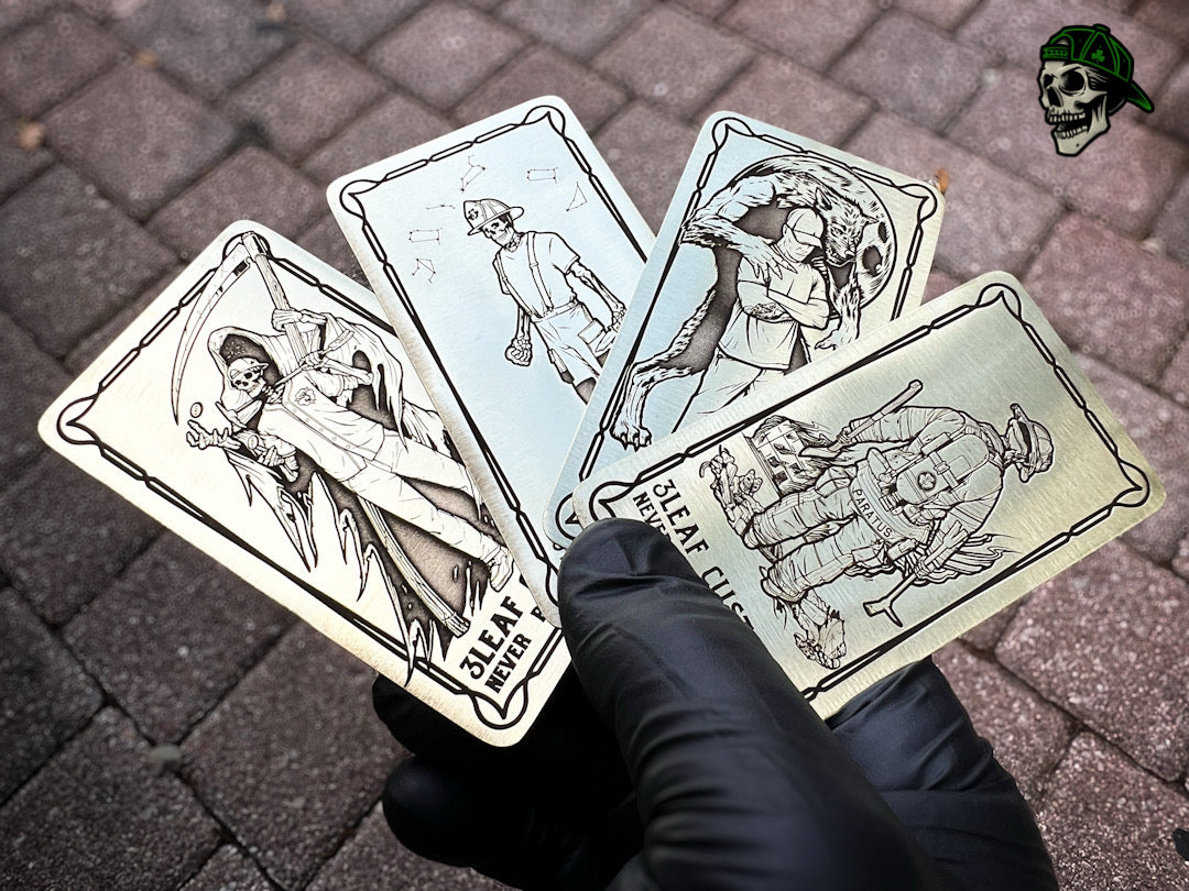 Handmade Brass Helmet Cards