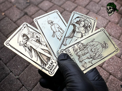 Handmade Brass Helmet Cards