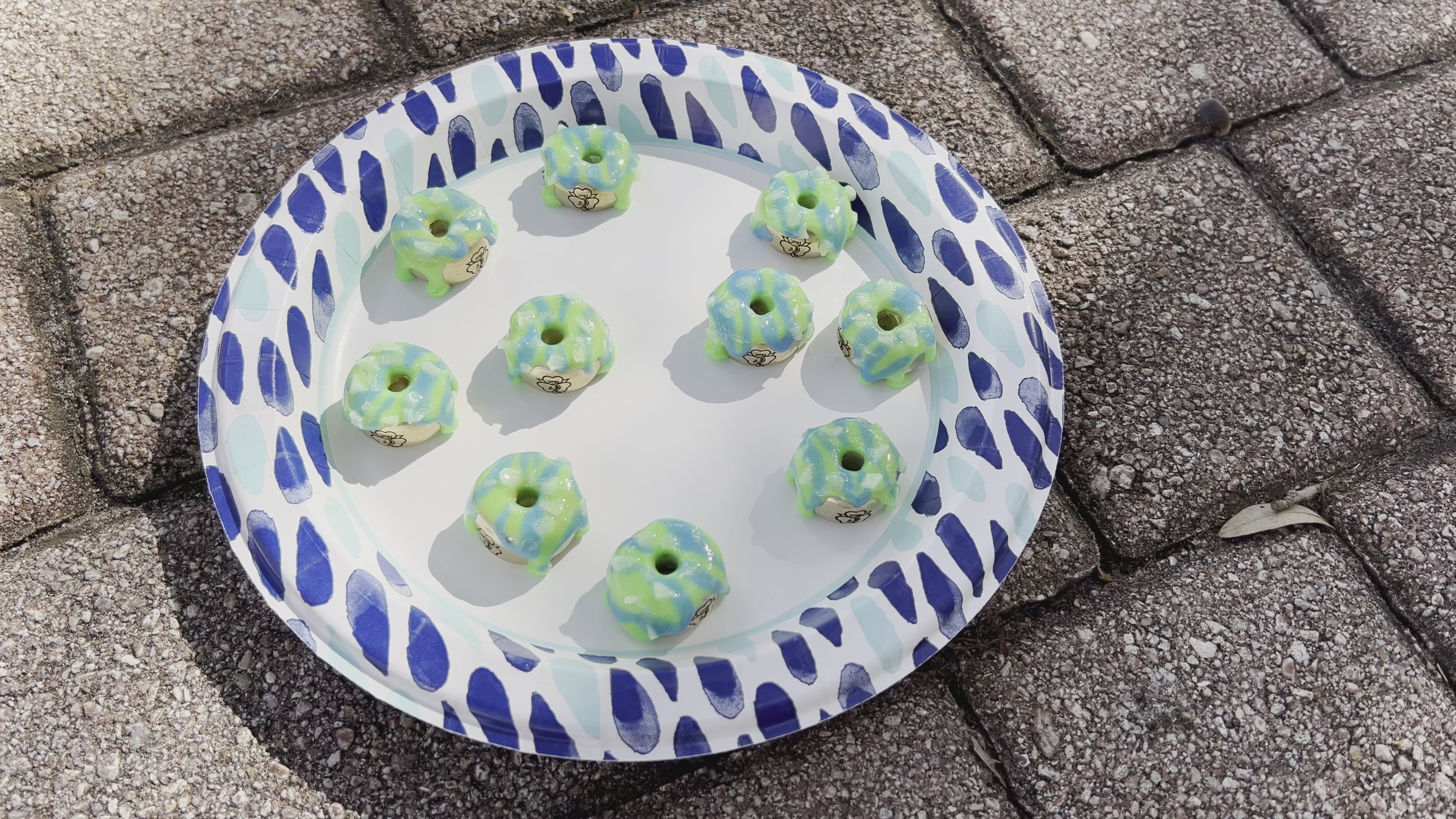 Special Edition Hurts Donuts Green & Blue w/ Glow Glass Sprinkles