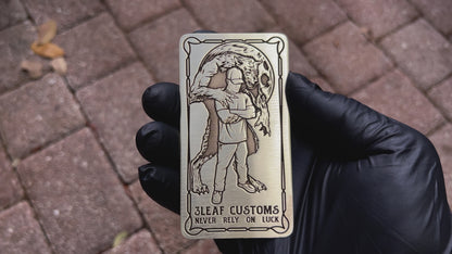 Handmade Brass Helmet Cards