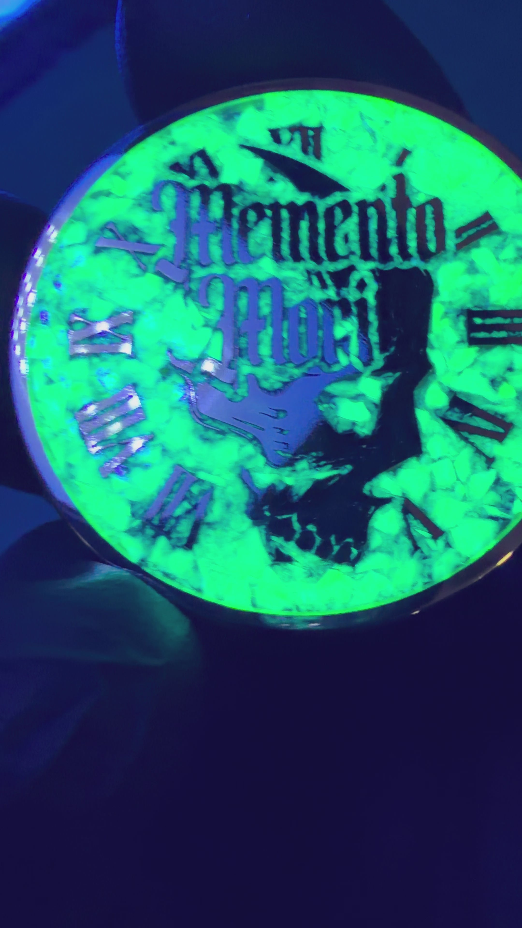 Nuclear Green Opal & Brass Memento Coin (UV Reactive)
