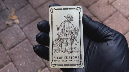 Handmade Brass Helmet Cards