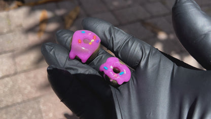 Hurts Donuts- Pink w/Blue Night Vision Glow