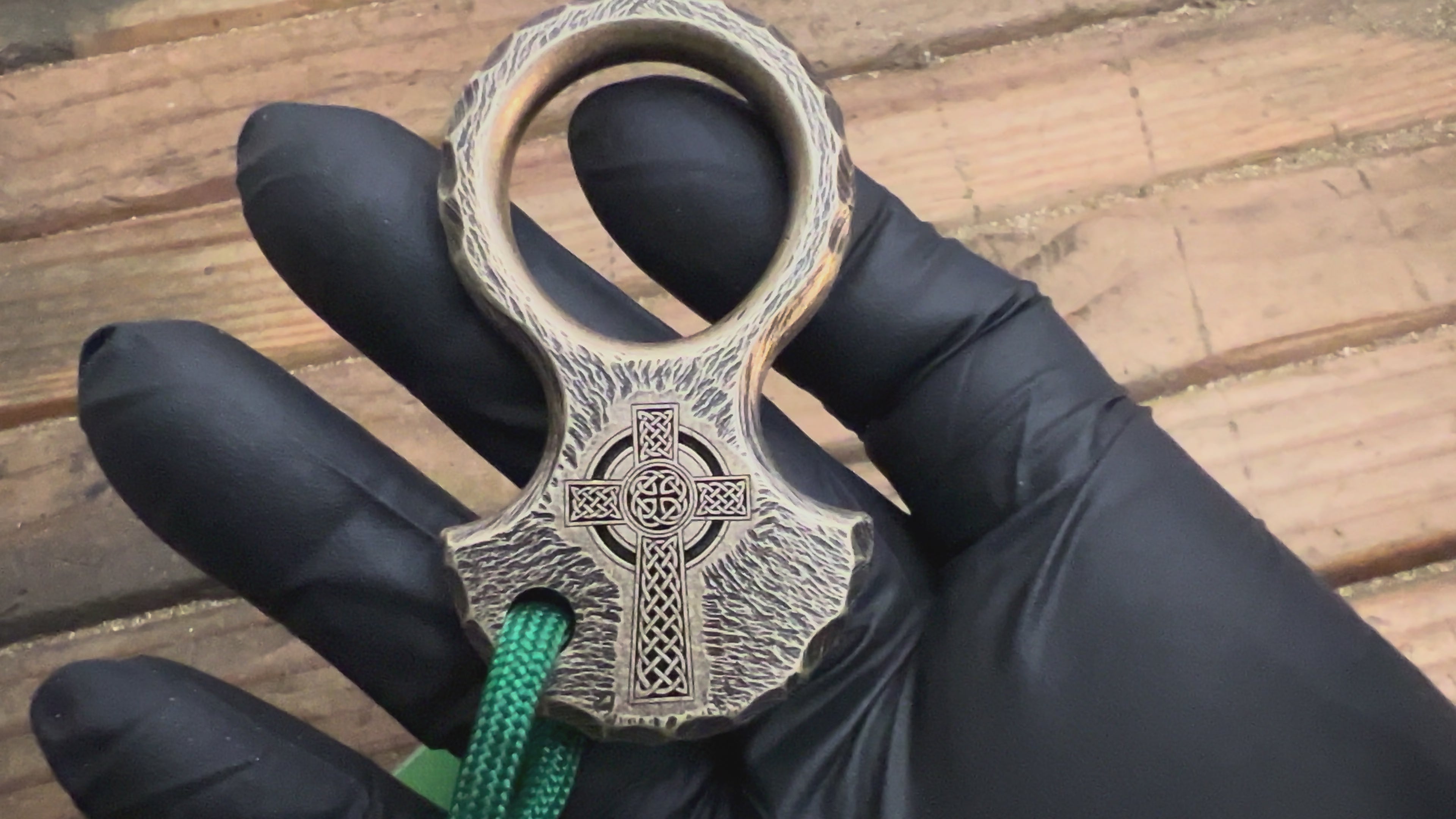 V2 Celtic Cross No Luck Charm w/ Sunburst Texturing & Rockwork