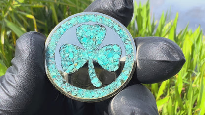 Kingman Turquoise & 3D Skull Challenge Coin