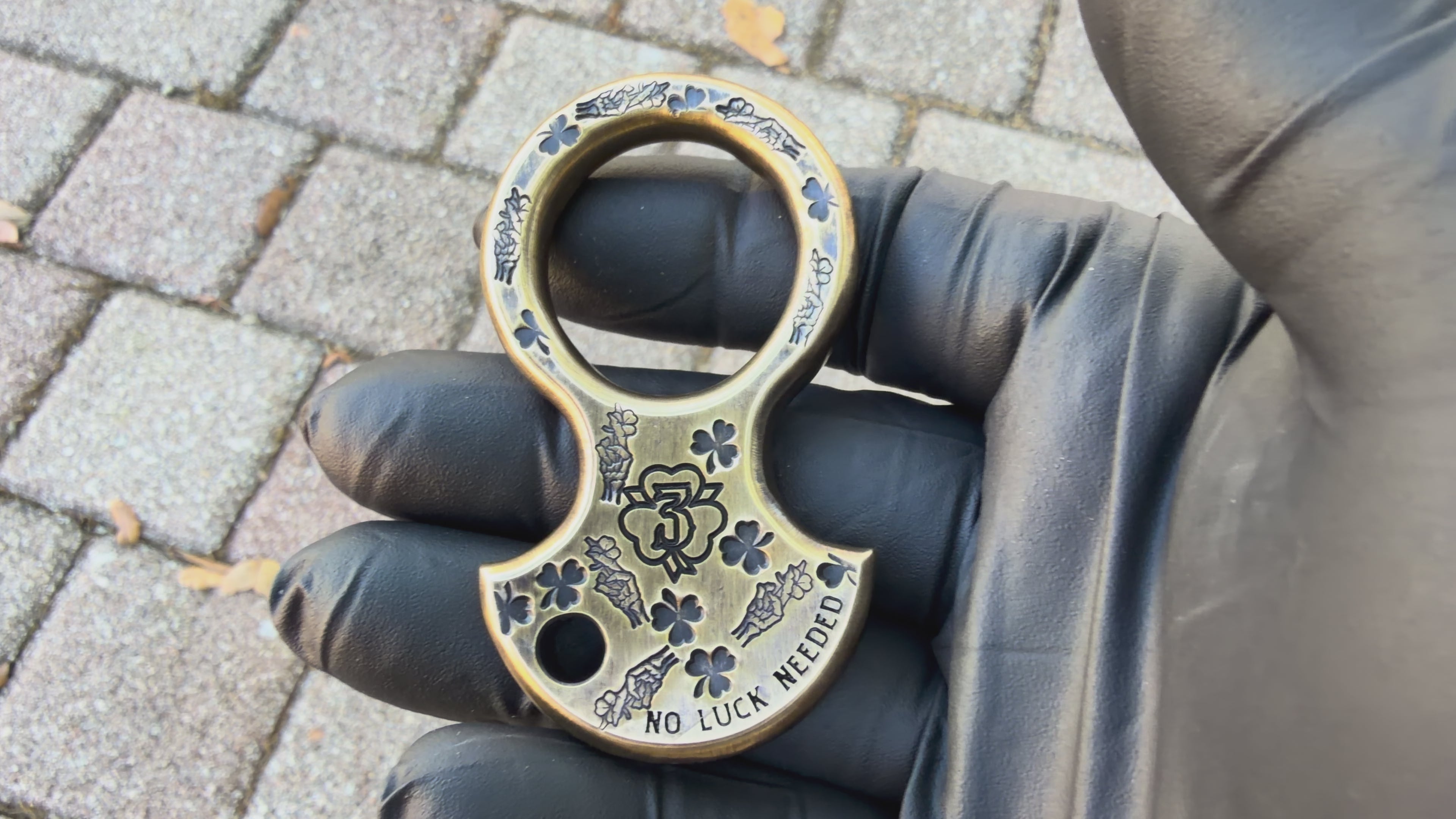 St. Paddy's Hand Stamped No Luck Charm & Bead