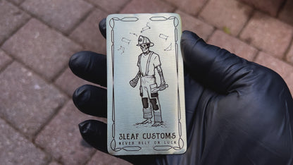 Handmade Brass Helmet Cards