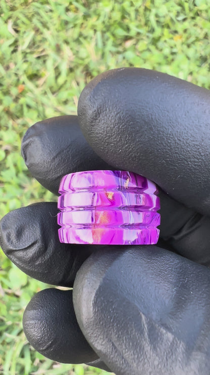 "Purple Haze" No Luck Charm & Bead (Burnt End)