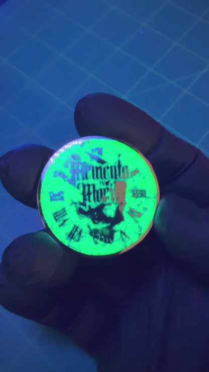 Nuclear Green Opal & Brass Memento Coin (UV Reactive)
