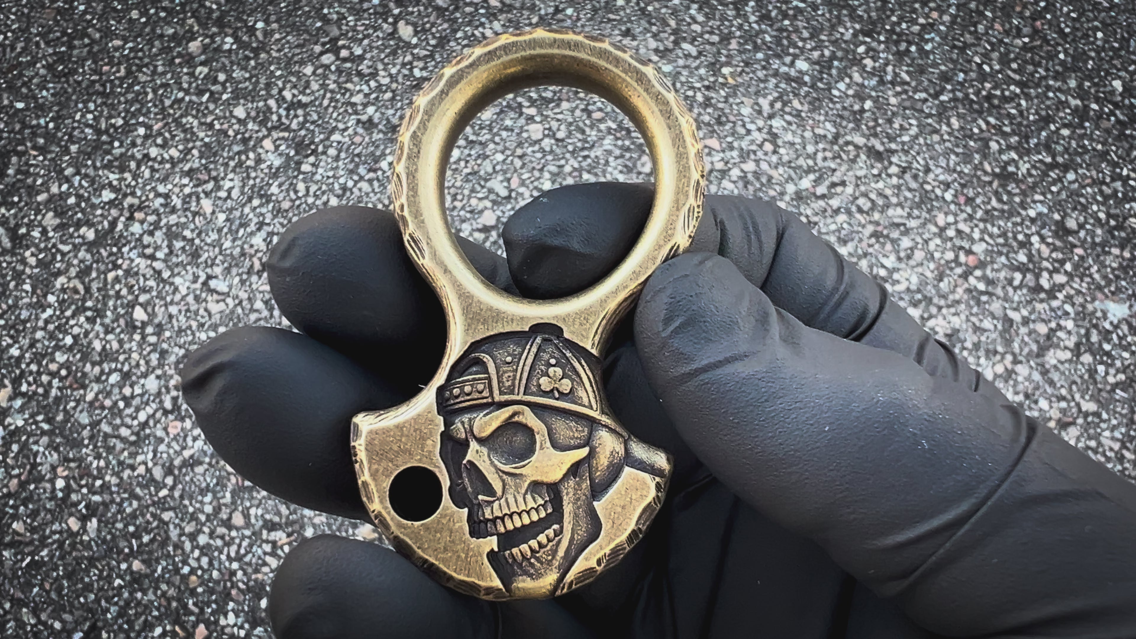 V2 No Luck Charm w/ 3D 3LC Skull & Rock Work Finish