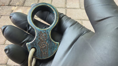 Handmade No Luck Charm w/Patina & Regrind (w/bead)
