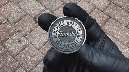 "Family" Challenge Coin- Brass or Titanium