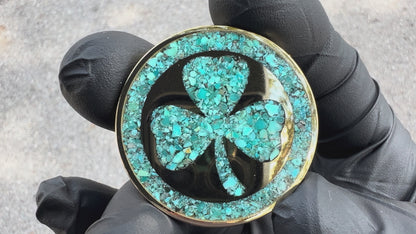 Kingman Turquoise & 3D Skull Challenge Coin